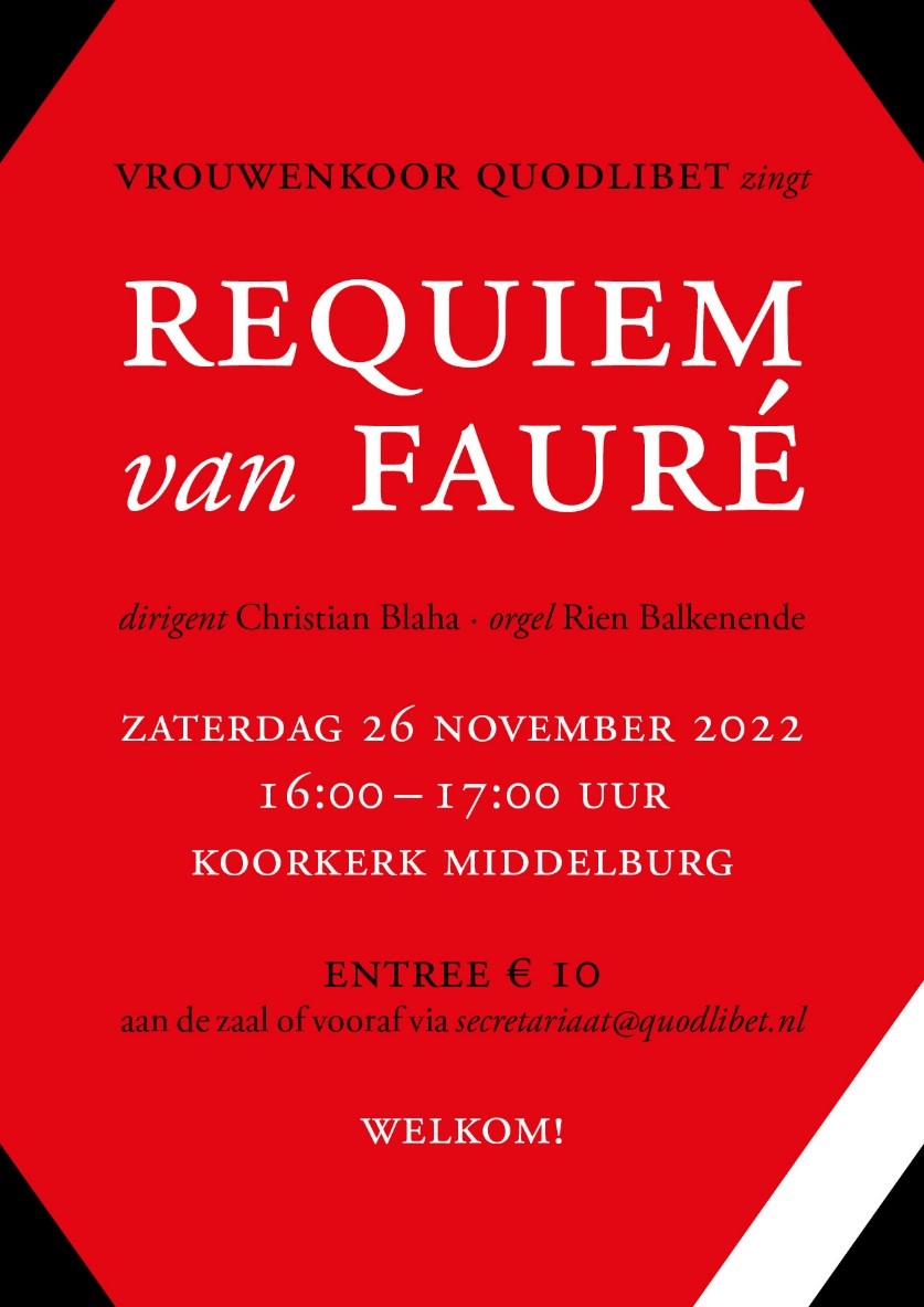 2022 Requiem Fauré poster